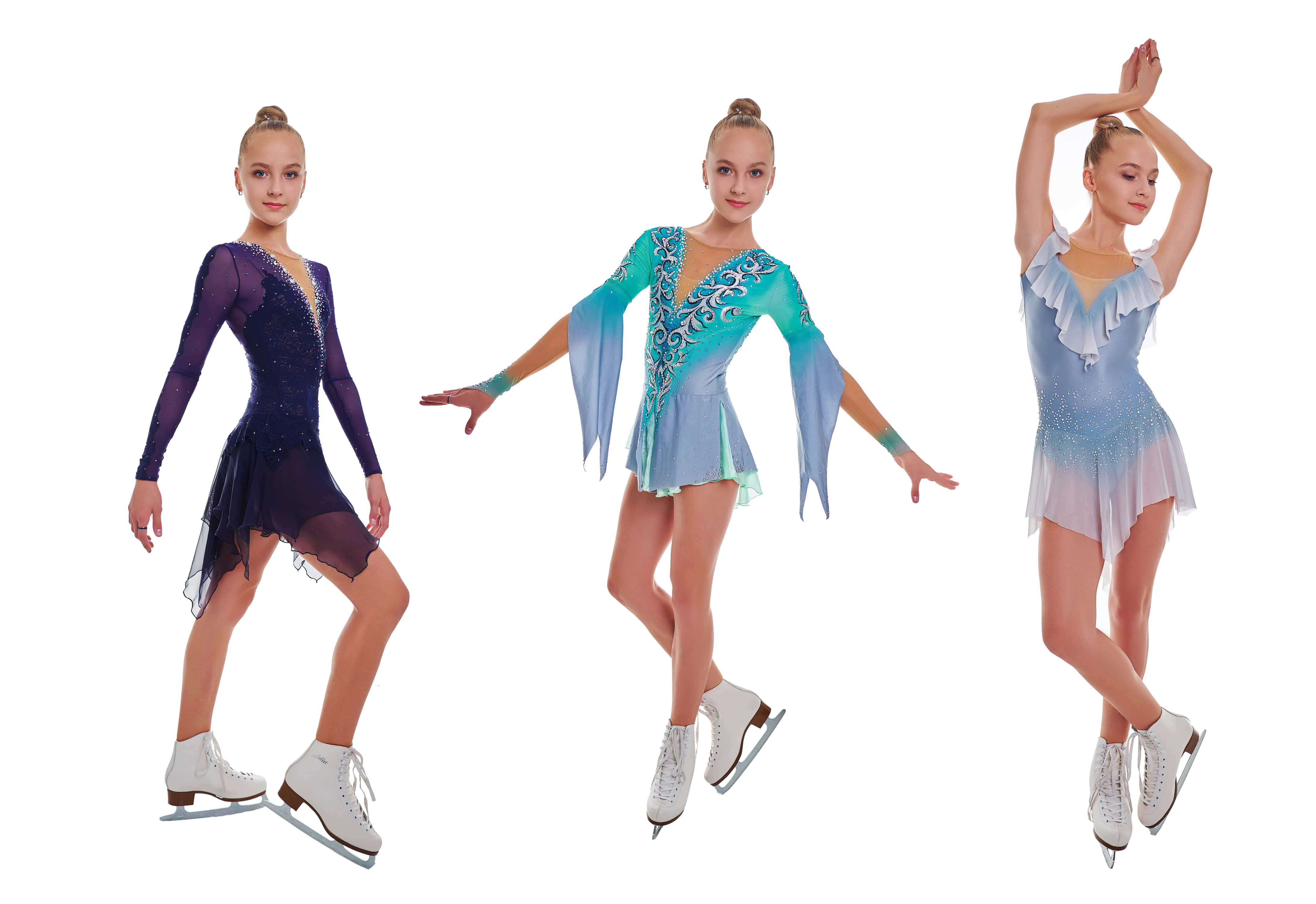 Skating dresses for girls: different styles and colors